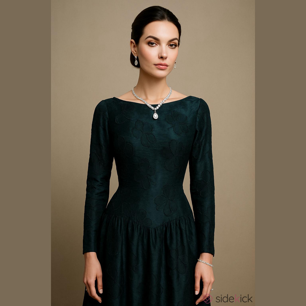 Vintage Jessica Young Beaded Silk Black Dress